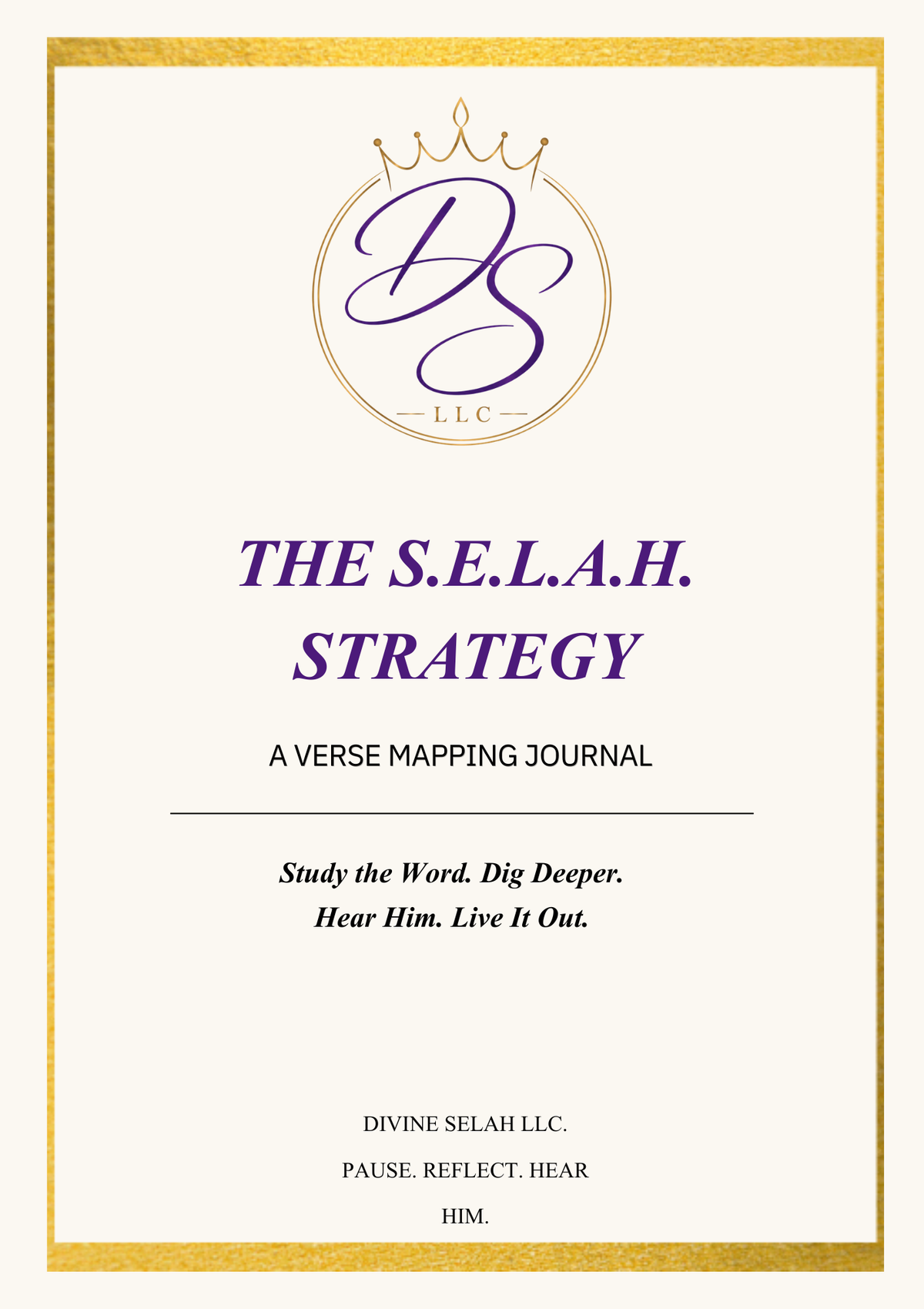 PRE-ORDER The S.E.L.A.H. Verse Mapping & Reflection Journal